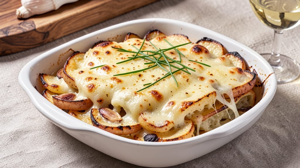 Bill Knapp's Au Gratin Potato Recipe: Golden Vinegar-Kissed Crunch Over Creamy Mayo