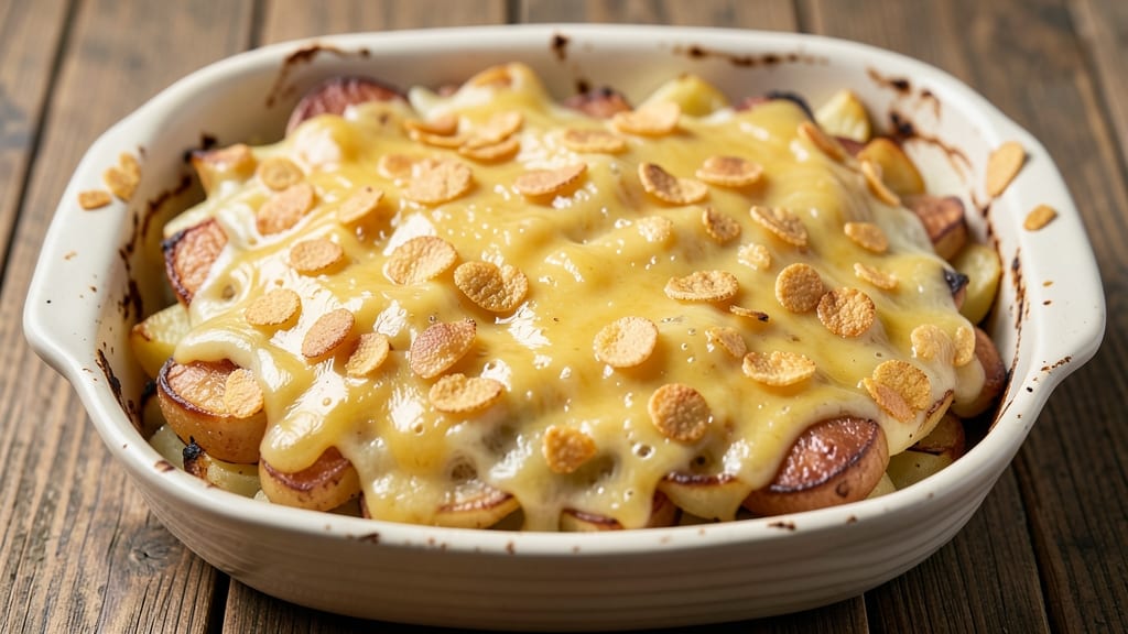 Cheesy Potato Casserole With Corn Flakes Recipe: Crispy Top, Melty Cheese Magic