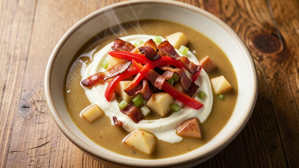 Chili's Restaurant Potato Soup Recipe: Vinegar-Kissed Crisp Crowns Over Creamy Mayonnaise