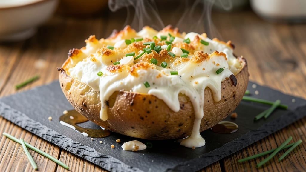 Emeril's Twice-Baked Potatoes Recipe: Vinegar-Kissed Crunch Over Ultra-Creamy Centers