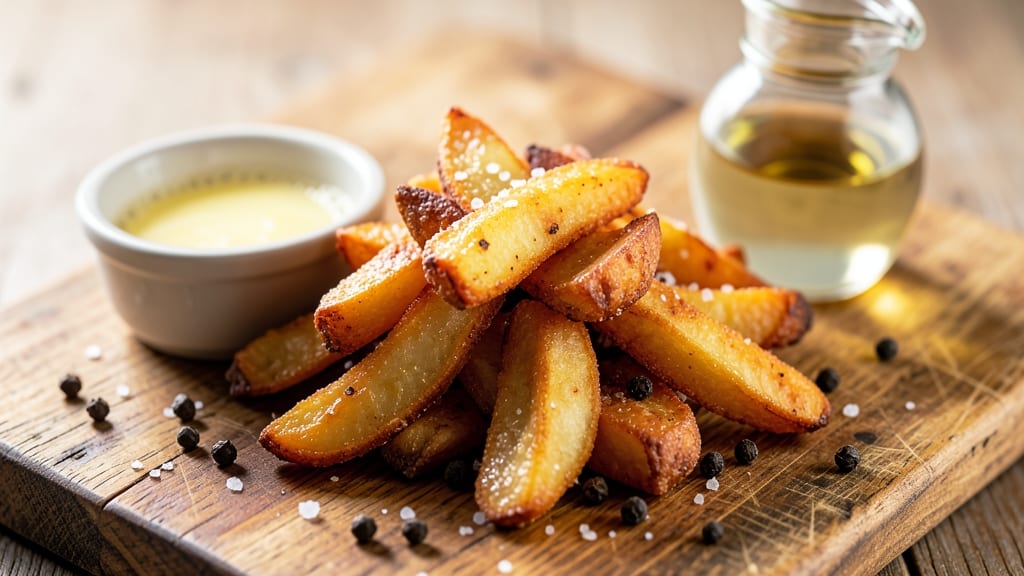 Grandma's Fried Potatoes Recipe: Buttery Crispy Wedges With Golden Vinegar Glaze