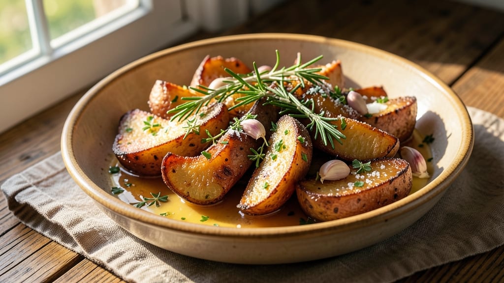 Grandma's Potatoes Recipe: Buttery Crisp Wedges With Herby Flavor