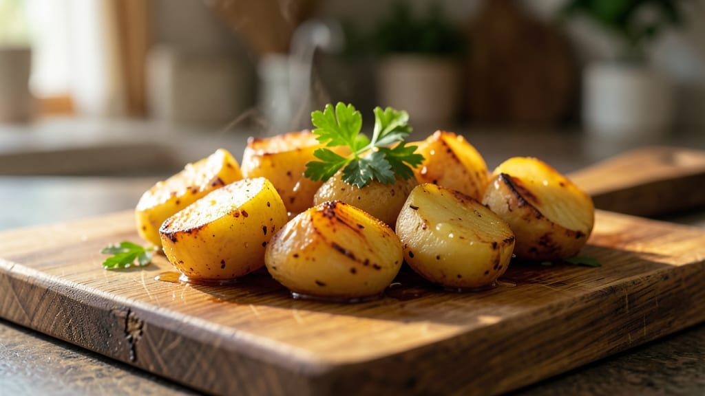 Lawry's Seasoned Salt Potatoes Recipe: Crispy Vinegar-Kissed Wedges With Herbed Fluff