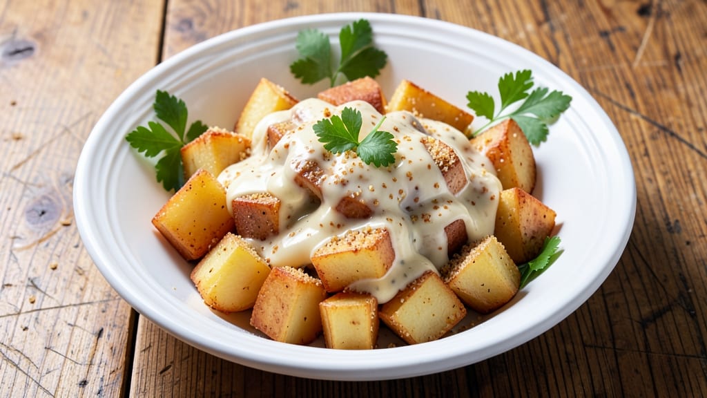 Lipton Onion Soup Potato Recipe: Crispy Cornmeal Crowns Over Creamy Mayonnaise Base