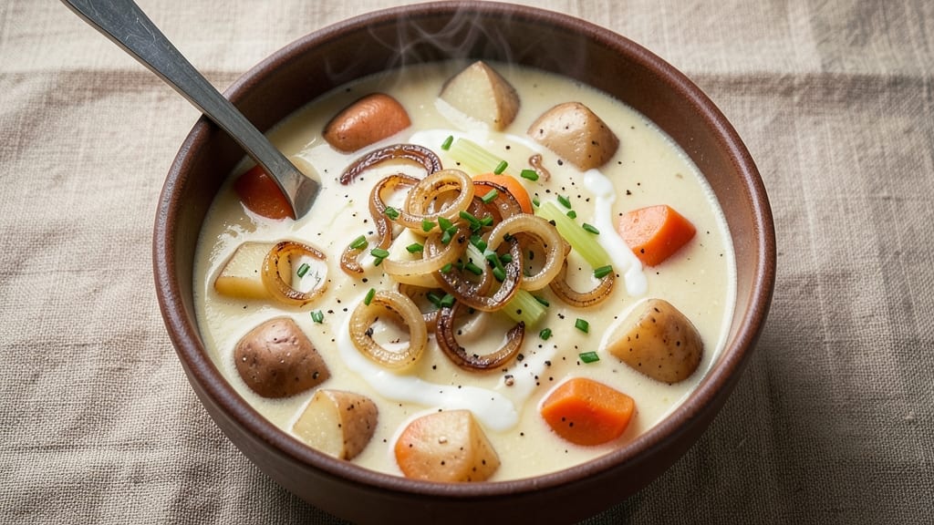 O'Charley's Copycat Potato Soup Recipe: Crispy Cornmeal Crowns Over Creamy Mayonnaise Magic