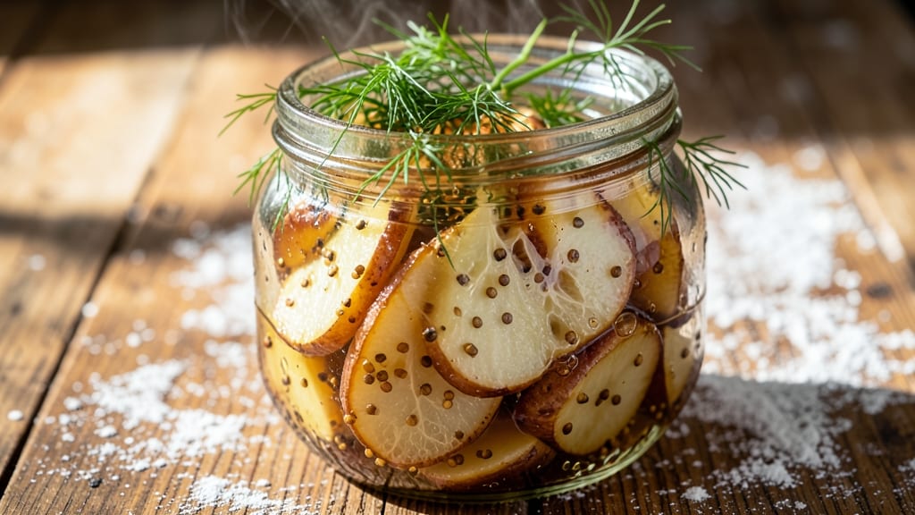 Old Fashioned Pickled Potatoes Recipe: Vinegar-Infused Crunch With Herby Tang
