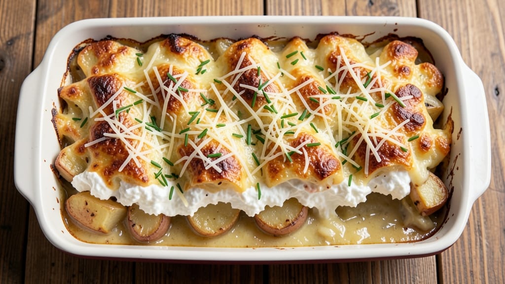 Paula Deen's Twice-Baked Potato Casserole Recipe: Golden Crust Over Creamy Cheese Heaven