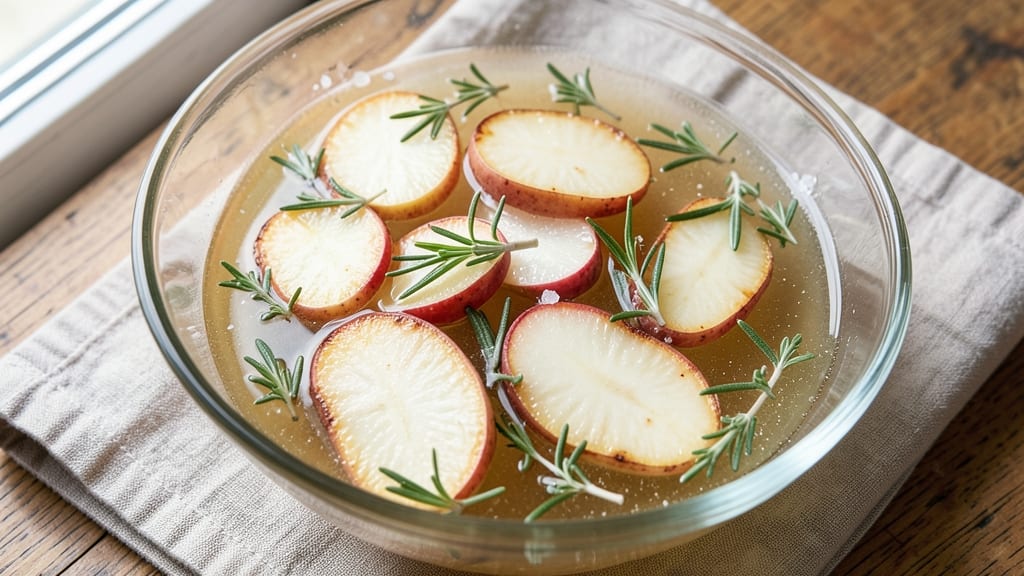 Potato Brine Recipe: Vinegar-Kissed Crunch Meets Fluffy Pink Centers